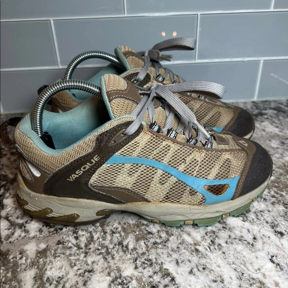 Vasque Velocity Vst Women's Hiking Trail Shoes Size 8.5M Brown Blue